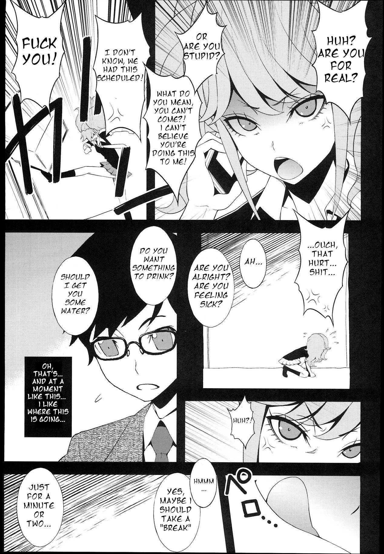 (C84) [Sanazura Doujinshi Hakkoujo (Sanazura Hiroyuki)] Chou Koukoukyuu Chinpo Izonshou Enkou Bitch Enoshima Junko | Super High School Level Penis Addiction Enoshima Junko (Danganronpa) [English] [MitBite]