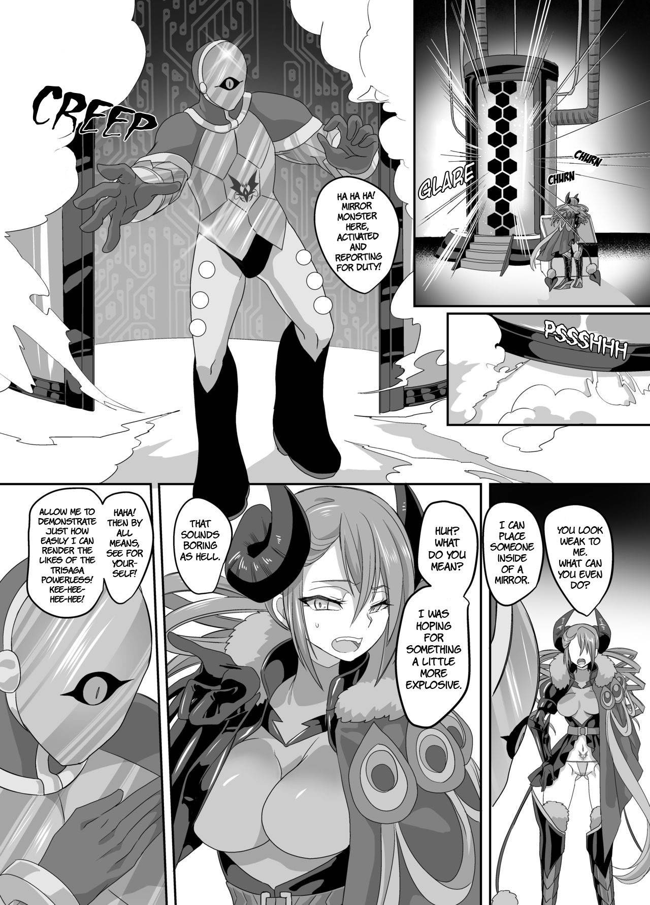 [Amuai Okashi Seisakusho (Kouji)] Saikyou no Seigi no Hero wa Kagami no Naka de wa Saijaku no Kaijin | The Strongest Hero of Justice is the Weakest Villain in the Mirror [English] [BloodMoonScans]