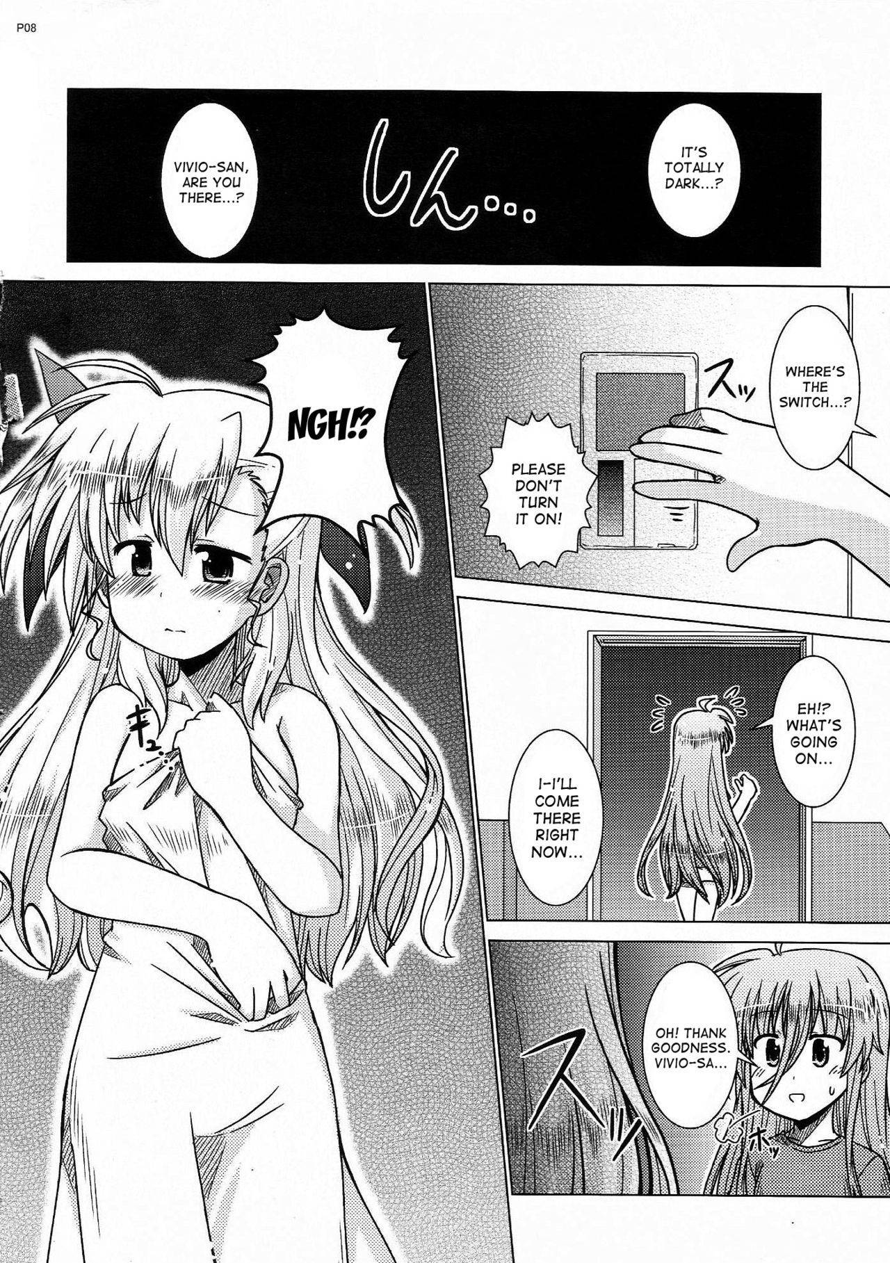 (Lyrical Magical 24) [Hinatabokko Club (Furafura)] FIRST()EXPERIENCE (Mahou Shoujo Lyrical Nanoha) [English] [Brolen + DesuDesu]