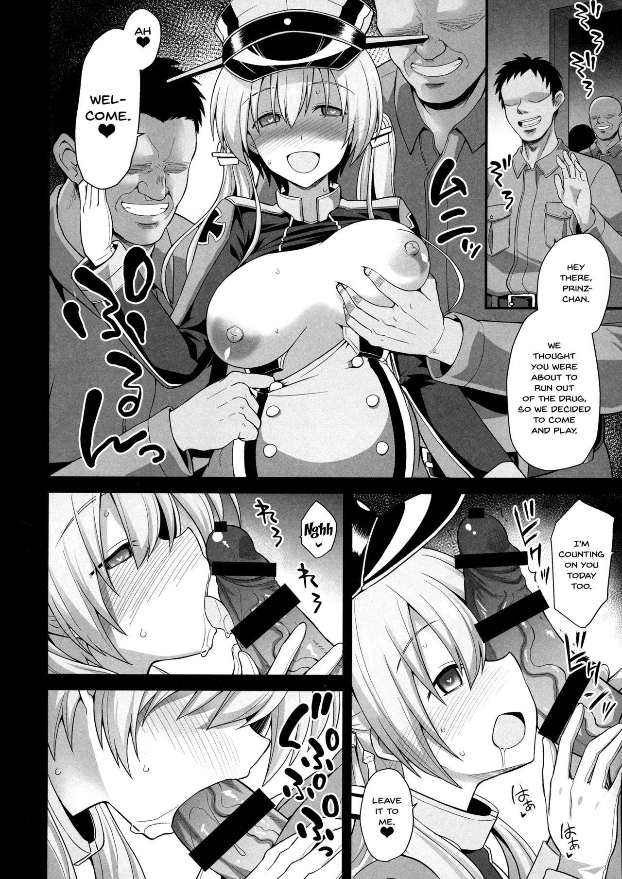 (COMIC1☆15) [Akuten Soushin (Kokutou Nikke)] Kanmusu Chakunin Prinz Eugen & Bismarck Shussan Hensai Botai Teikyou (Kantai Collection -KanColle-) [English] [Doujins.com]