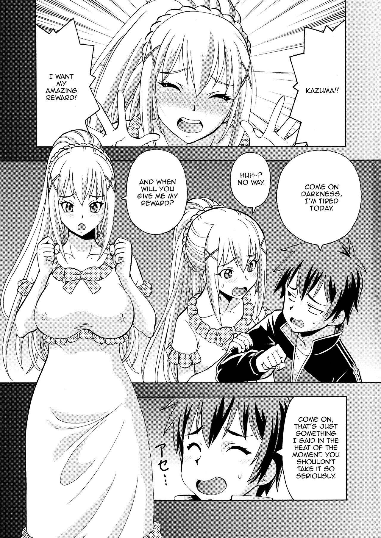 (C93) [Toraya (ITOYOKO)] Ero Subarashii Sekai ni Nakadashi o! 5 Inmu no Kishi (KonoSuba: God's Blessing on This Wonderful World!) [English] [Doujins.com]