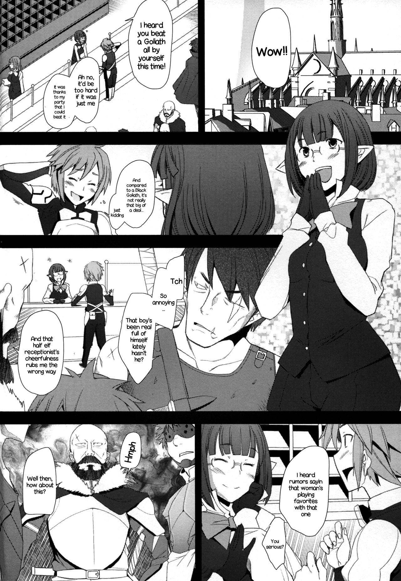 (C88) [Kohakutei (Sakai Hamachi)] TRAFFICKING E (Dungeon ni Deai o Motomeru no wa Machigatteiru Darou ka) [English] [EHCOVE]