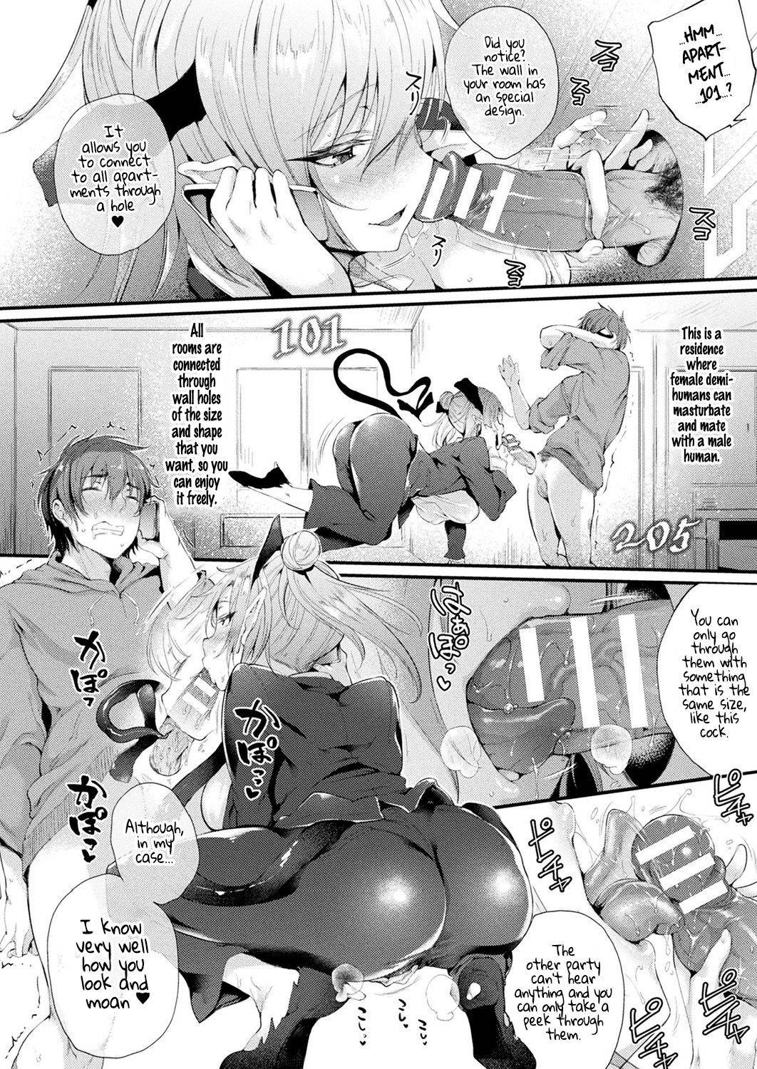 [Oohira Sunset] Kabeanatsuki Juukyo e Youkoso | Welcome to the Residence with Glory Holes (COMIC Unreal 2019-02 Vol. 77) [English] [Hellsin] [Digital]