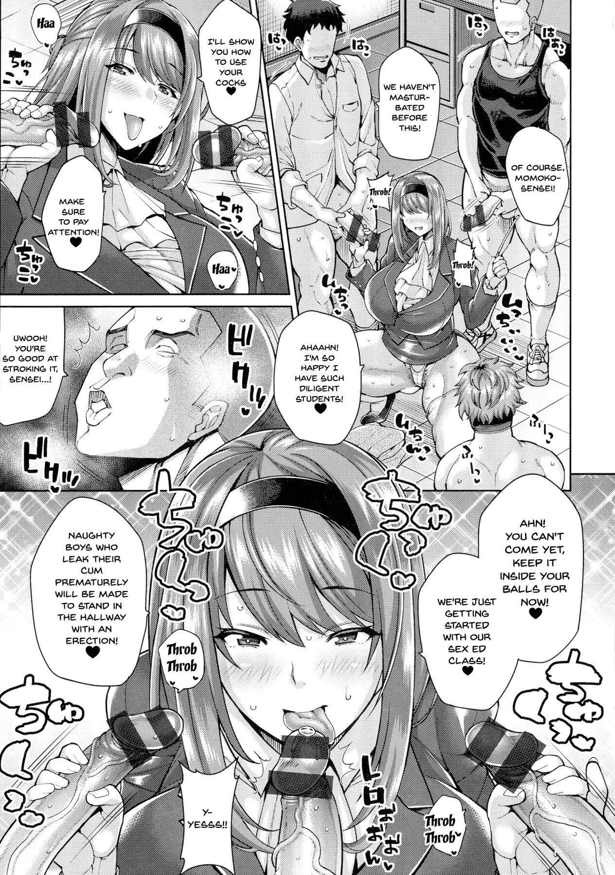 [Drachef] Momoko-sensei no Tanoshii Seikyouiku | Momoko Sensei's Fun Sex-Ed Class (Koubi no Ojikan) [English] {Doujins.com}