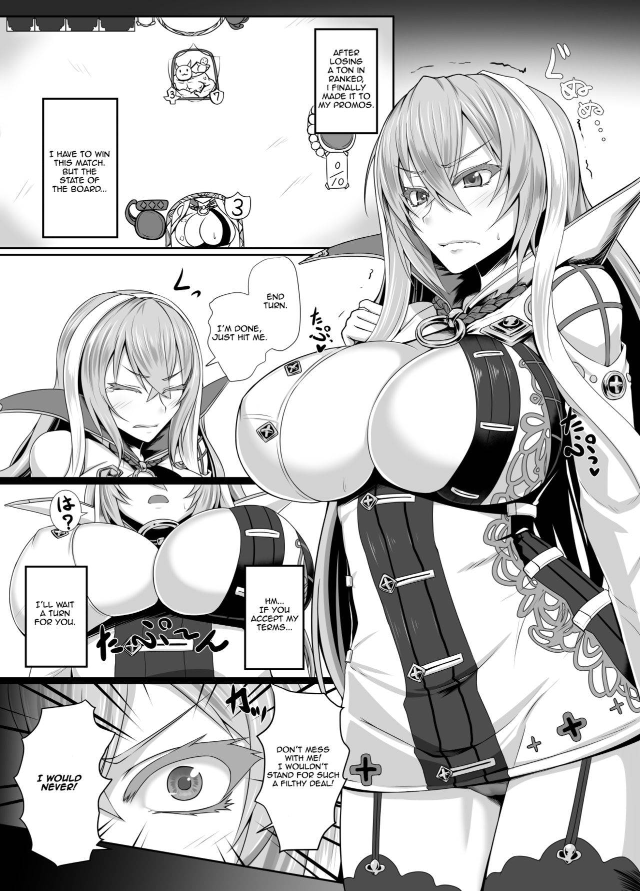 (C91) [Kuroshiro Desire (Akitsuki Karasu)] Karada de 1 Turn Kasegundayoo! | I'll buy a turn with my body! (Shadowverse) {Retypeset} [ENGLISH]