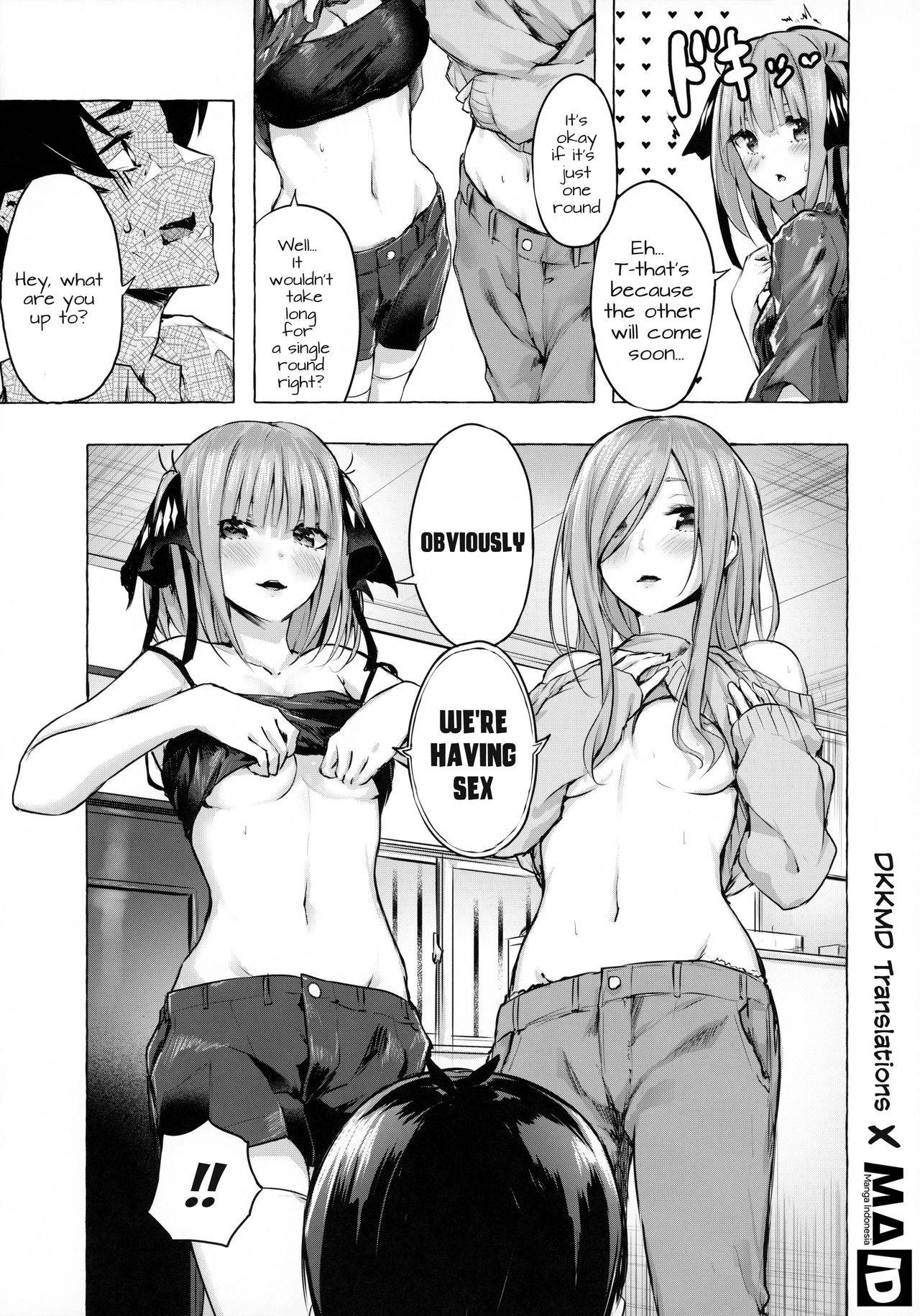 [Sawaraya Shoten (Sahara Gensei)] Hanayome no Kakuritsu (Gotoubun no Hanayome) [English] [DKKMD Translations × Maid - Manga Indonesia]