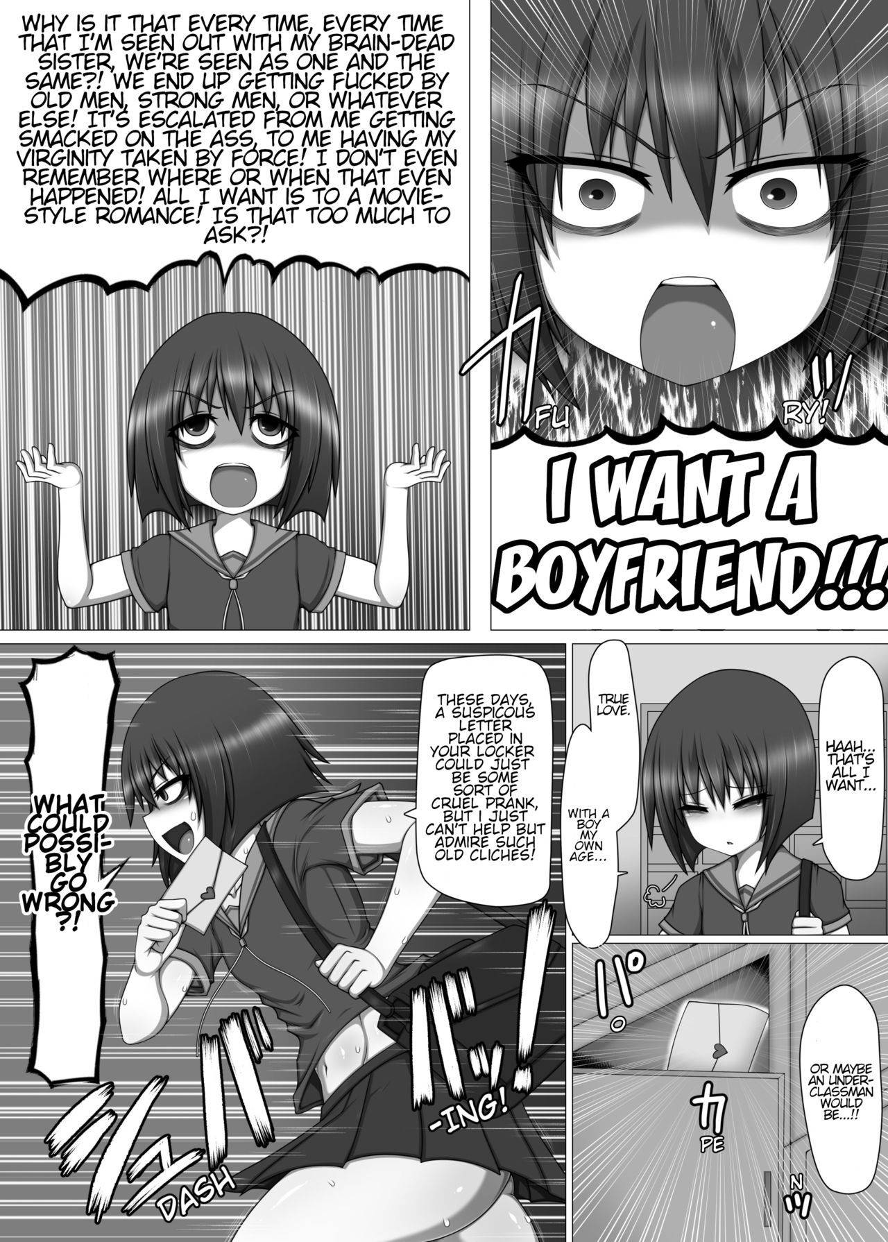 [Hatomame (Ago)] Bitch Ikka no Imouto ga Futanari Kouhai no Fudeoroshi Shitara Shinikaketa Hanashi. | Little Sister Gets Fucked Like a Bitch by Her Futanari Underclassman. [English] [JustWatchMe]