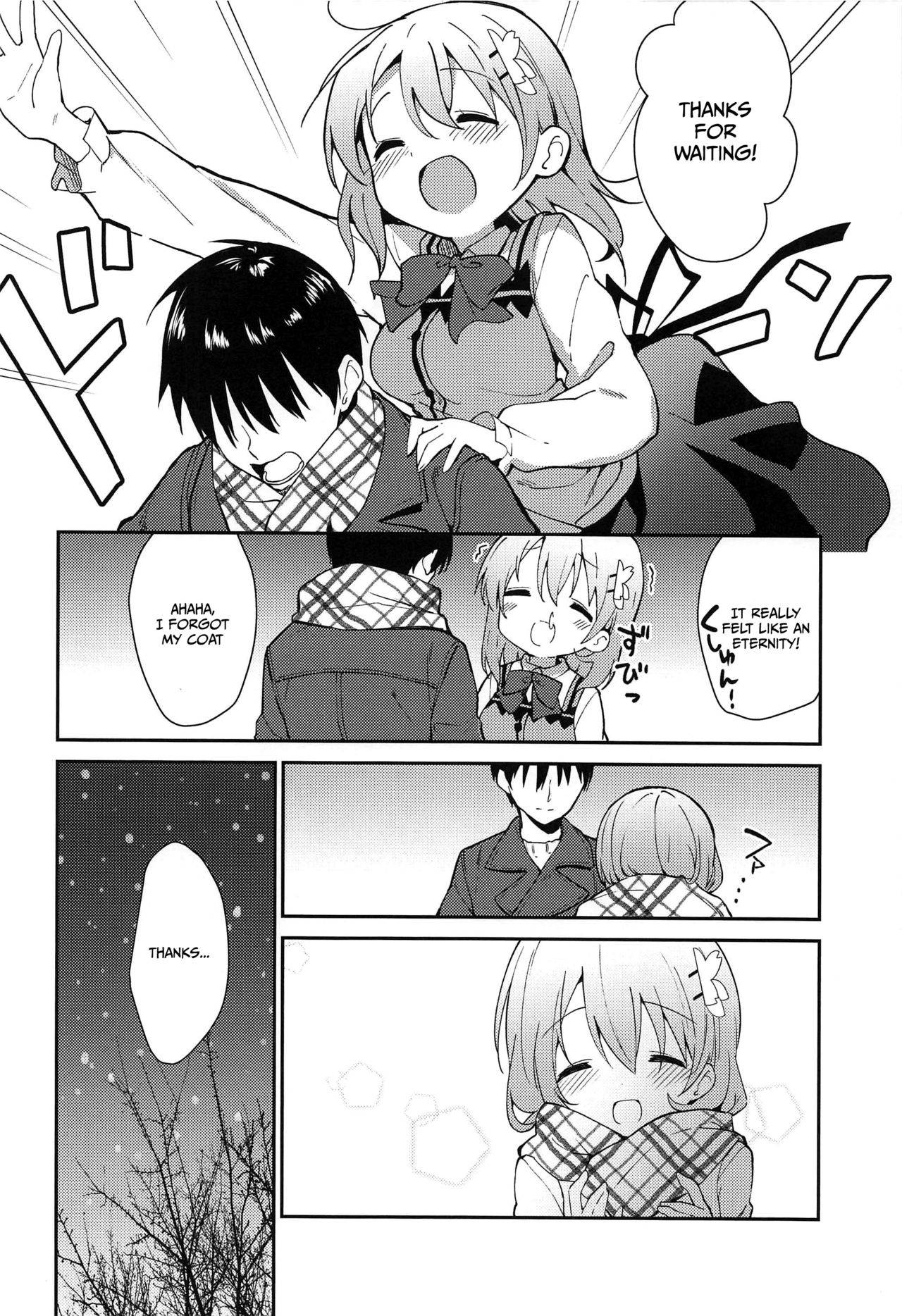 (C97) [Sekine (Sekine Hajime)] Attakai Kokoa wa Ikaga desu ka? - How about warm cocoa? (Gochuumon wa Usagi desu ka?) [English] [DKKMD Translations]