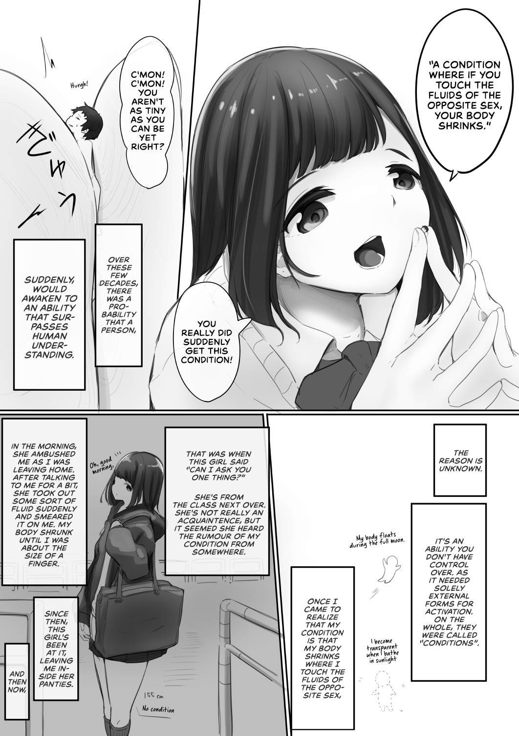 [Marushamo] A Situation Where Your Body Shrinks from Body Fluids [English]