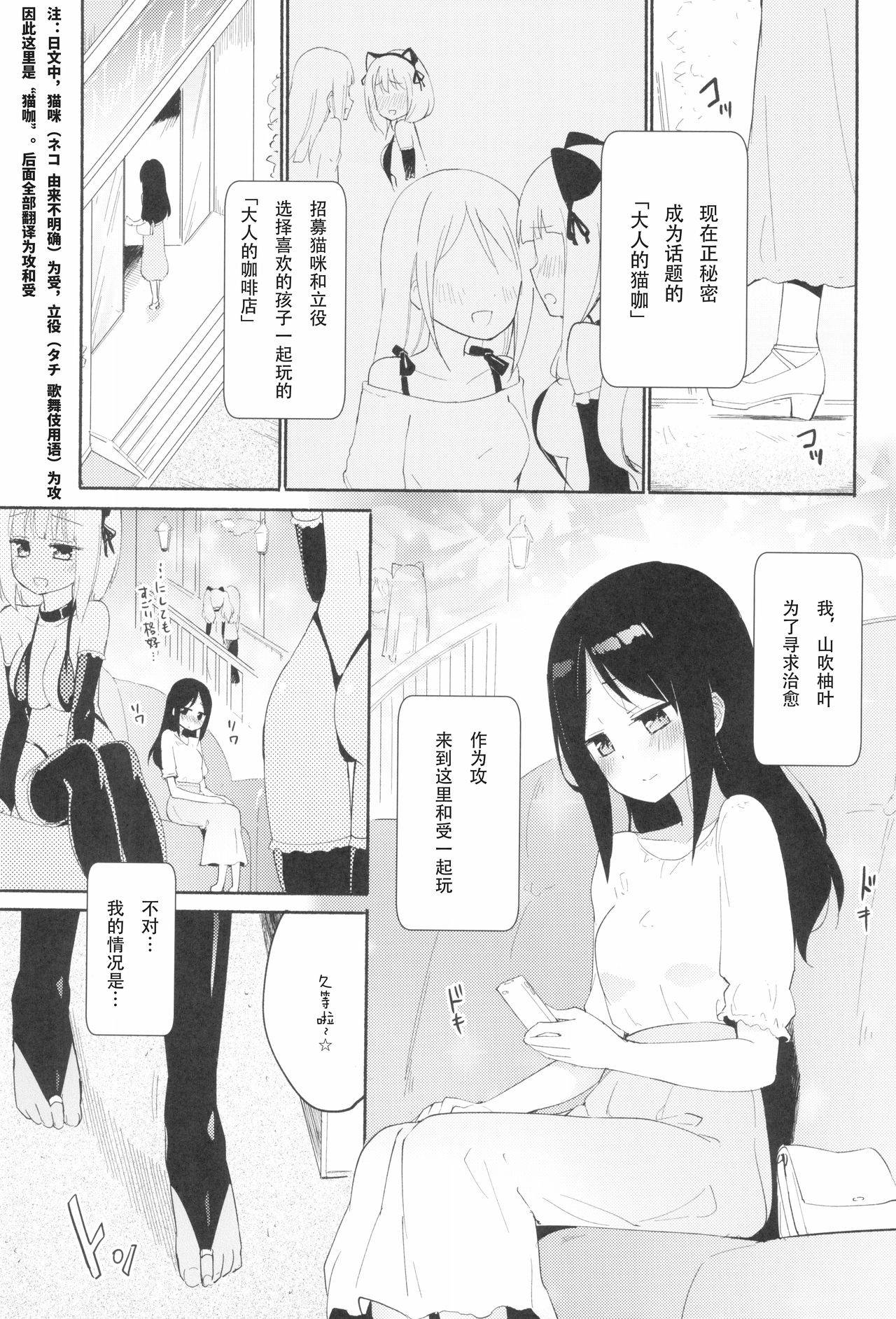 (COMITIA128) [Homuraya Pleiades, SC (Homura Subaru, Gyuunyuu Rinda)] Tachi Masshigura 3 ~Neko Cafe Yuri Goudou III~[Chinese][南喵Scsyl个人汉化]