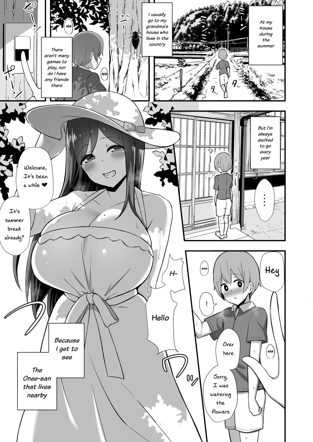 [Starmine18 (HANABi)] Shiro OnePi Onee-san to Babubabu Inaka Ecchi [English] [Digital]