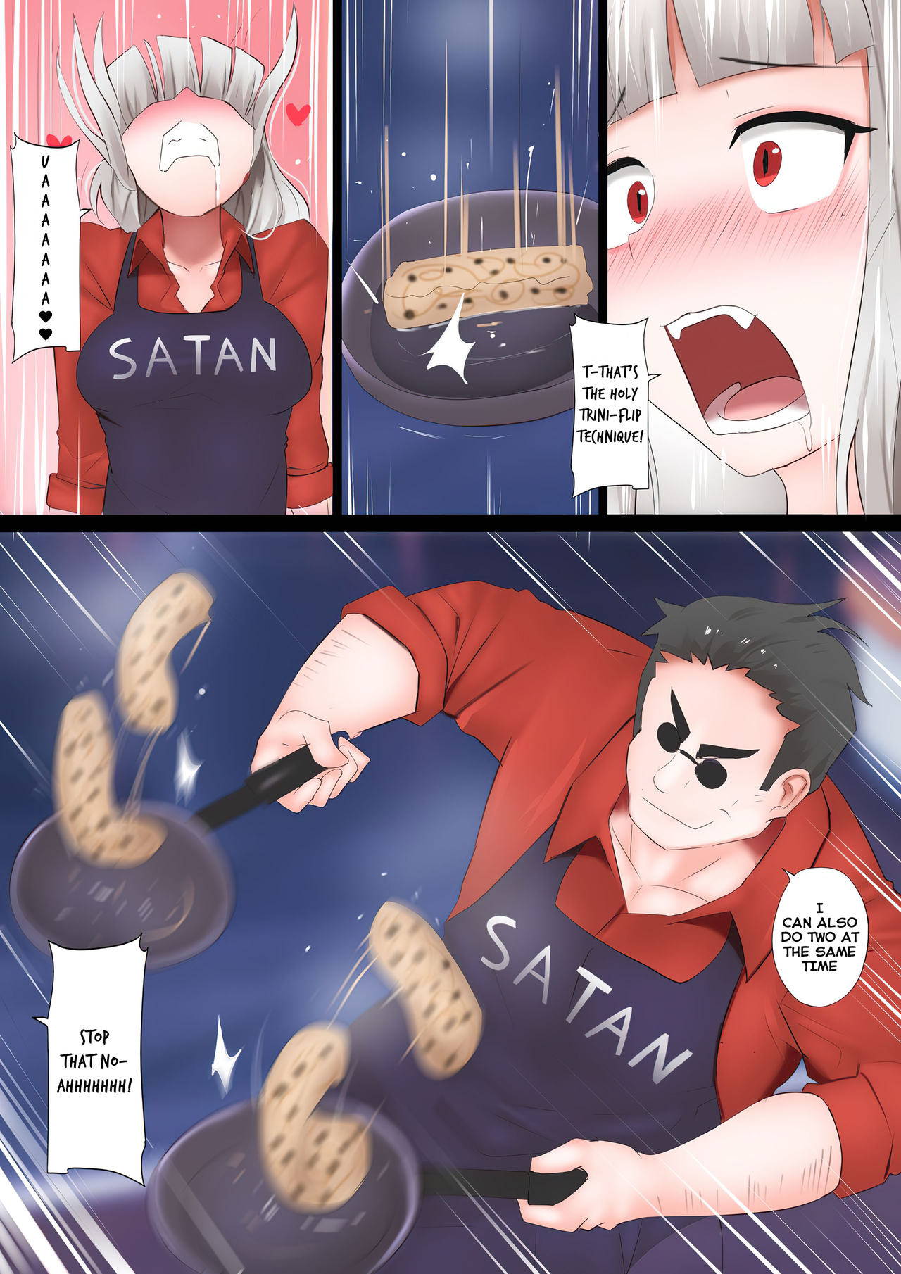 [Ginhaha] Pancakes Challenge (Helltaker) [English] [Lewdinburg]