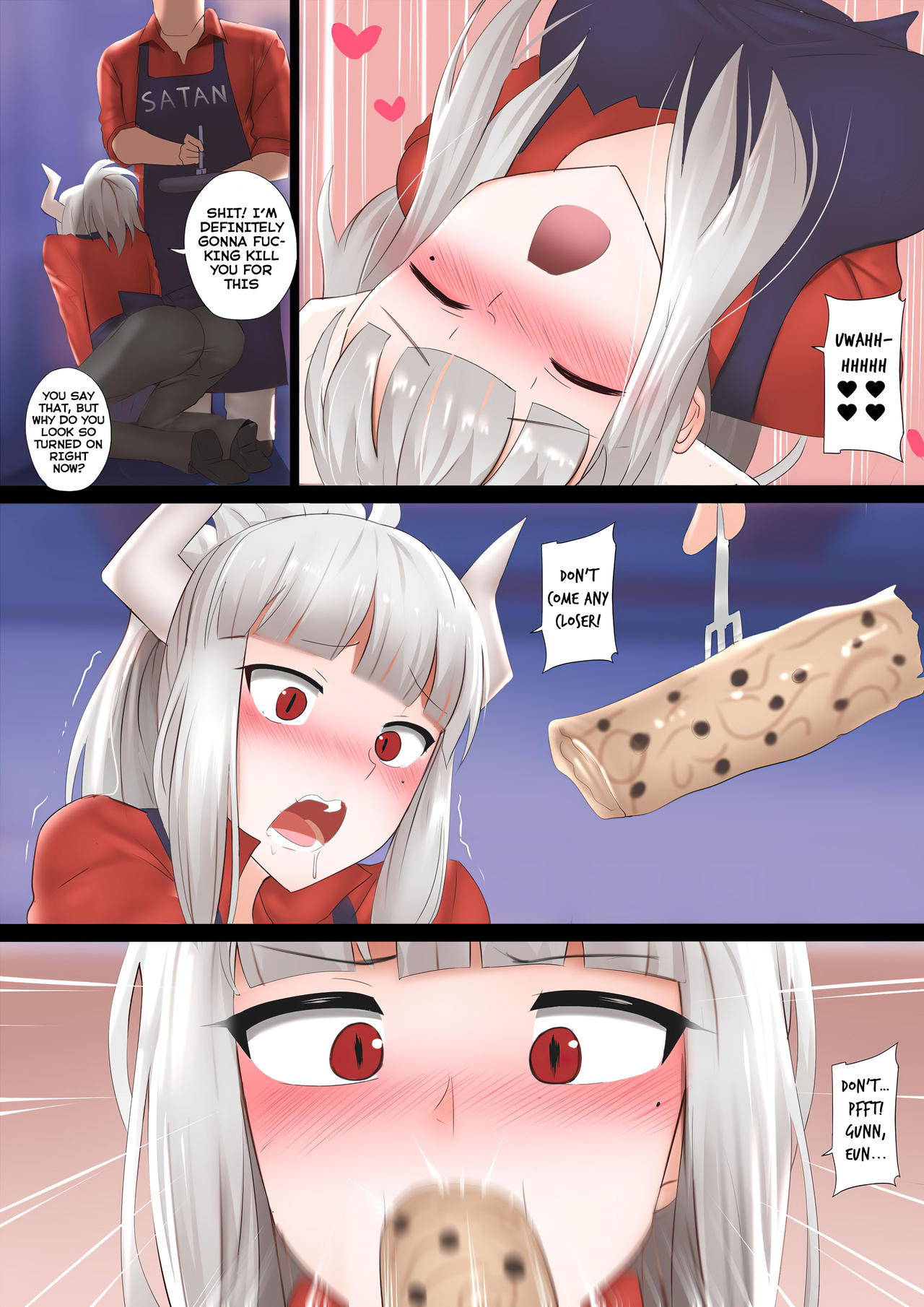 [Ginhaha] Pancakes Challenge (Helltaker) [English] [Lewdinburg]