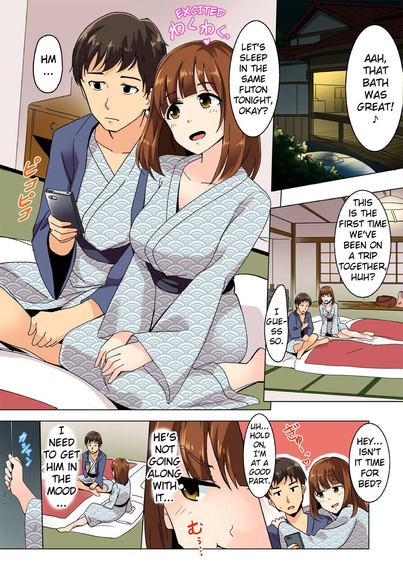 [Wakamatsu] Kareshi no Tonari de Icchatta!? Onsen Ryokan no Netorare Massage! [Full Color] [English] [Erozbischof]