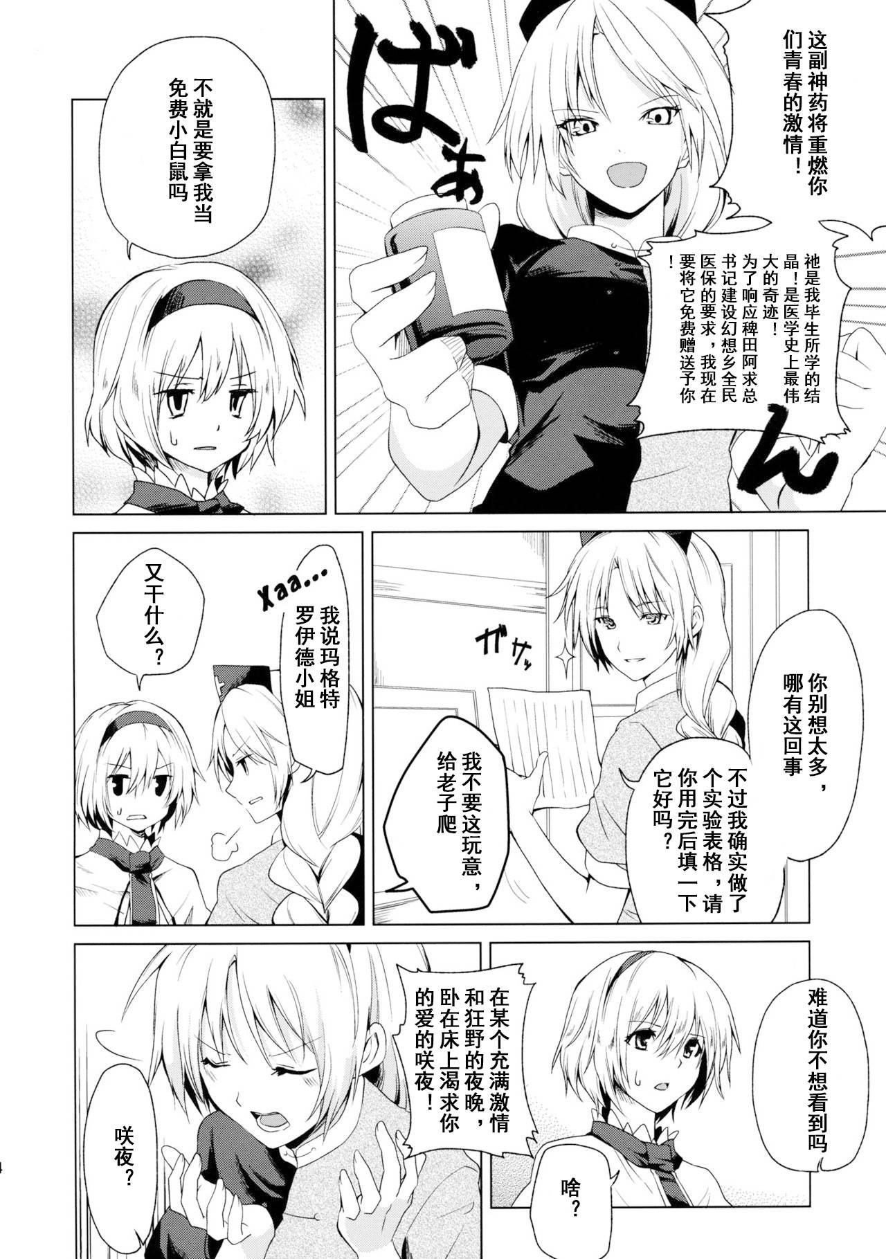 (Reitaisai 10) [Tatakai no Kiseki (Senyuu)] Hajimete no Biyaku (Touhou Project) [Chinese] [乌冬汉化组]