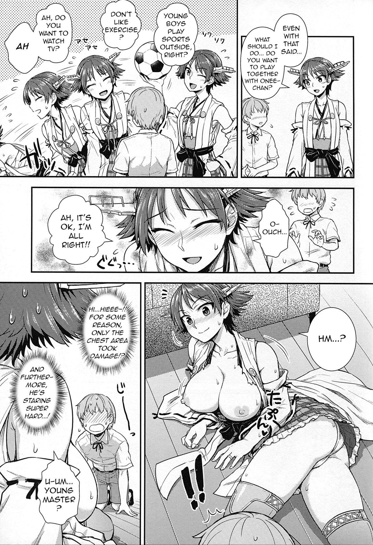 (C86) [Kacchuu Musume (Itou Yuuji)] Hiei-san to Omamagoto | Playing House with Miss Hiei (Ikusame Minagi) (Kantai Collection -KanColle-) [English] [q91]