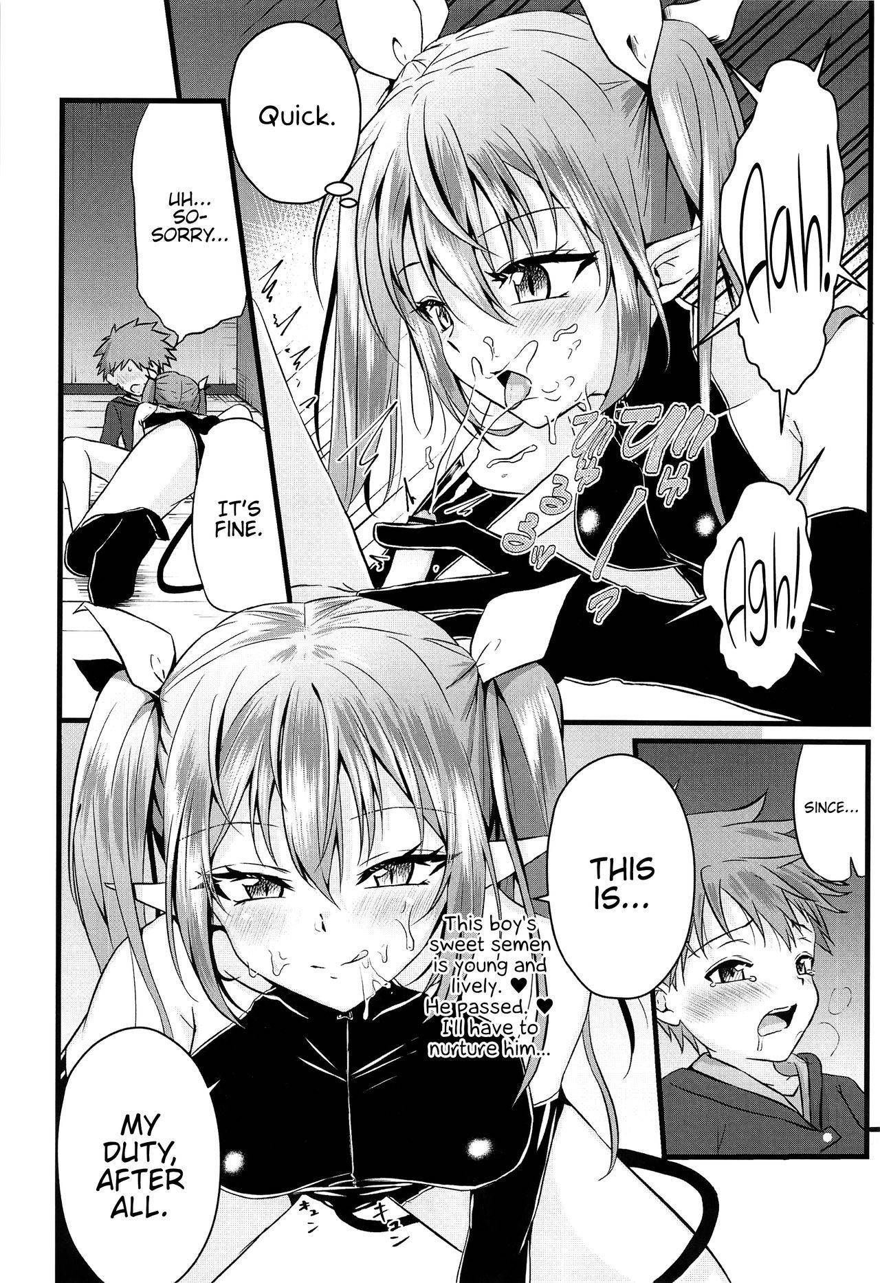 (C97) [Peko Renmei (Azuma Riru)] Futanari Succubus ni Anal Sodaterarete Gyaku Anal sareru Hanashi [English] {Hennojin}