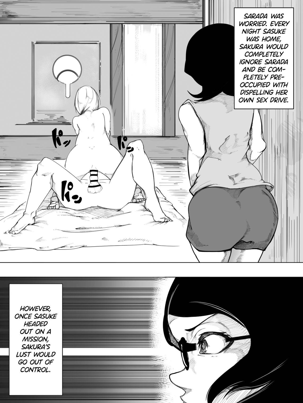 [RAMU] Sakura x Futanari Sarada (Boruto) [English] {Hennojin}