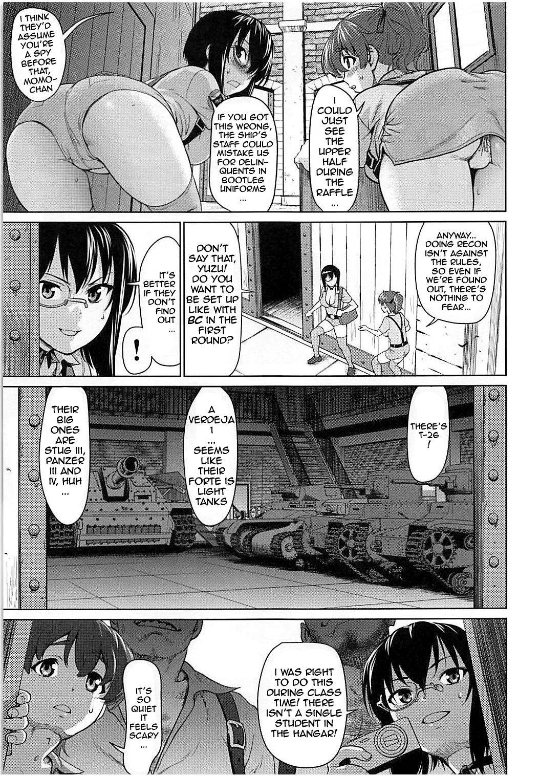 (C94) [Saidamin (Saida Kazuaki)] Kawashima Momo to Koyama Yuzu no Sennyuu! Seishidan-kou Daisakusen | Momo Kawashima and Yuzu Koyama's Infiltration! Operation Blue Division Highschool (Girls und Panzer) [English] [ekiB]