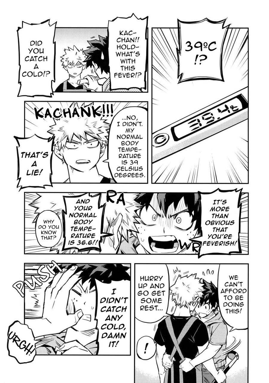 (Douyara Deban no Youda! 12) [Kometubu (Rittiri)] Kazehiki Kacchan to Boku no Koubousen | The Battle Between Sick Kacchan and Me (Boku no Hero Academia) [English] {Butsu}