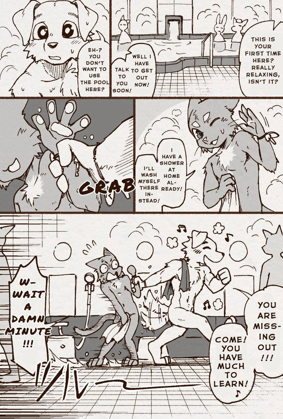 [Satomi] Aoniya & Kaneinu's public bathhouse diary [English] {Incorrigibal & SakuraJizz}