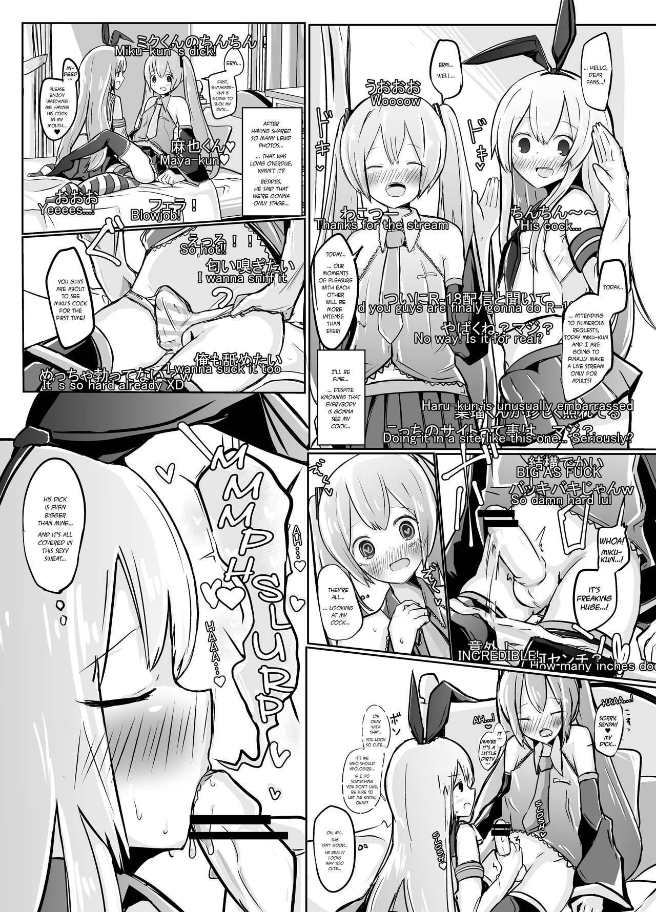 [Benitenchi (Dentaris)] Shima x Miku Ecchi Haishin Yattemita | Shima and Miku Tried Their Hand at an Erotic Stream (VOCALOID, Kantai Collection -KanColle-) [English] [Digital] [Zzyzzyxx]