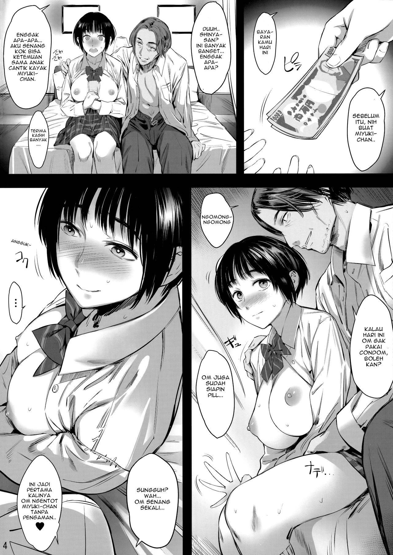 (C93) [Hanamuguri (Tomiyama Akiji)] Okozukai Kasegi no Amai Koe | Suara Merdu Pencari Uang Jajan Tambahan [Indonesian] [Gagak_Ireng]