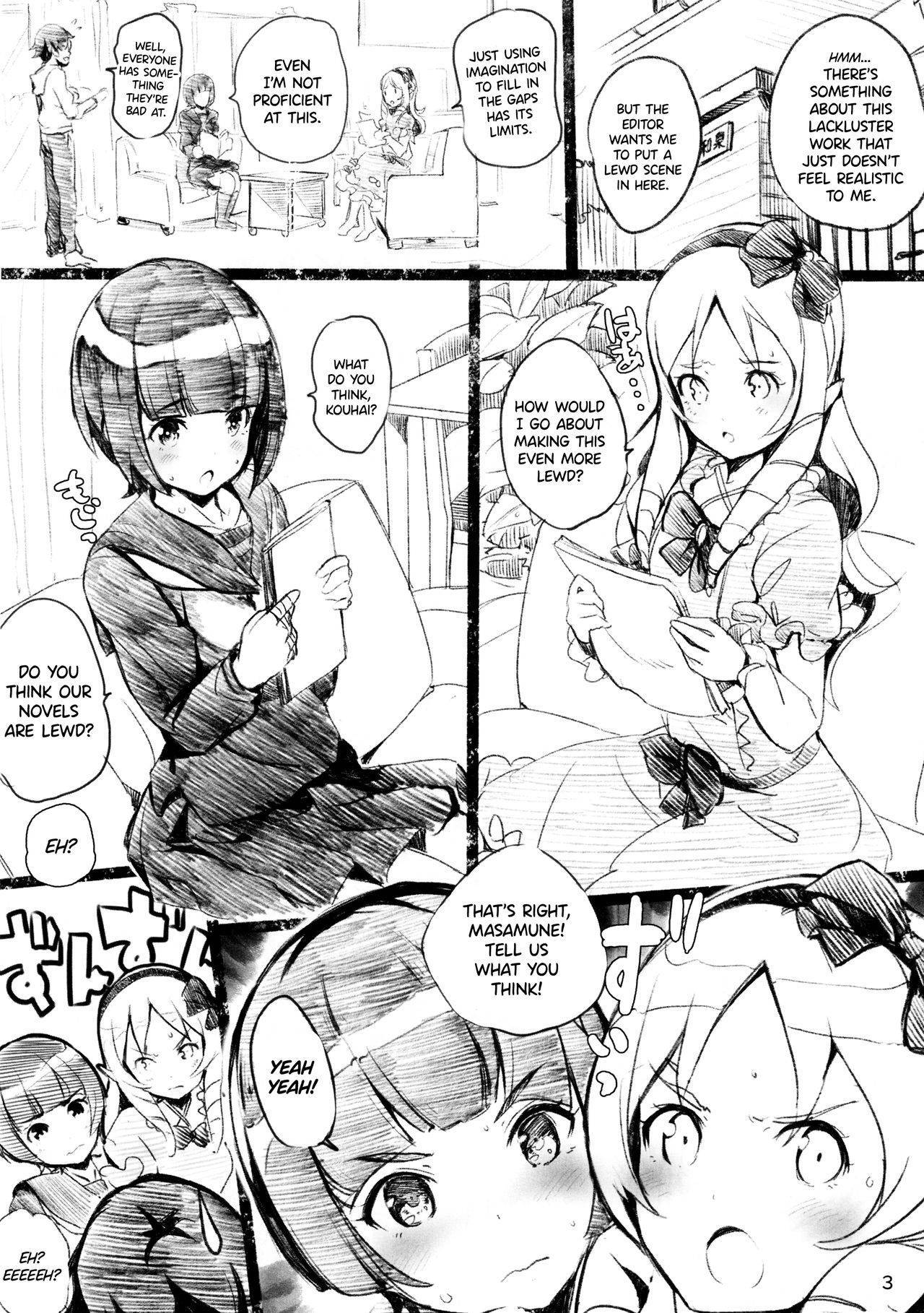 (C92) [Nylon 100% (Nylon)] Muramasa-senpai no Ero Light Novel Shuzai (Eromanga-sensei) [English] {Hennojin}