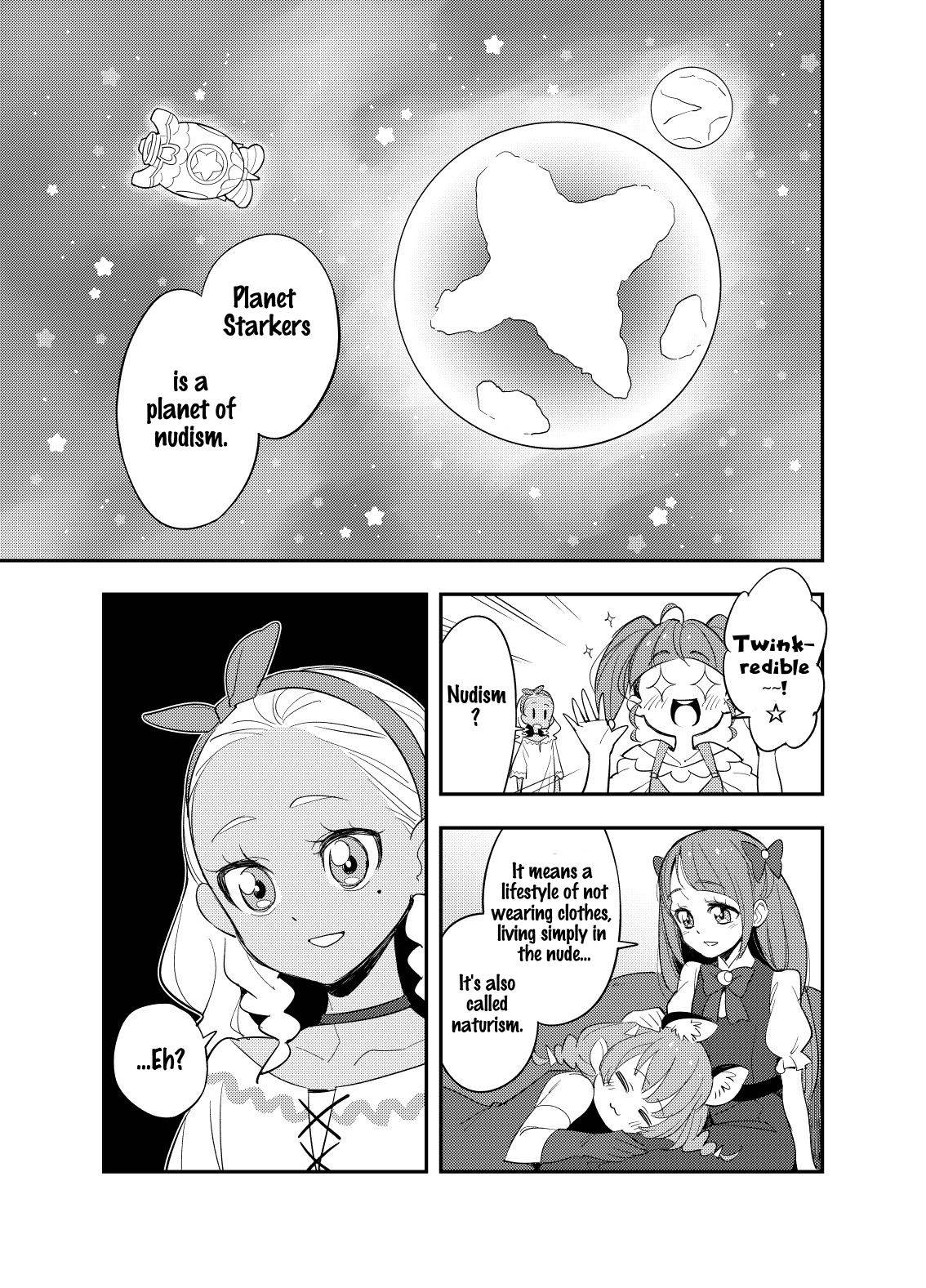 [Peshipeshi Handle (Uko)] Wakusei Supponpon ni Yattekita StaPre no Gag Manga | A Trip to Planet Starkers: a StaPre Gag Manga (Star Twinkle Precure)