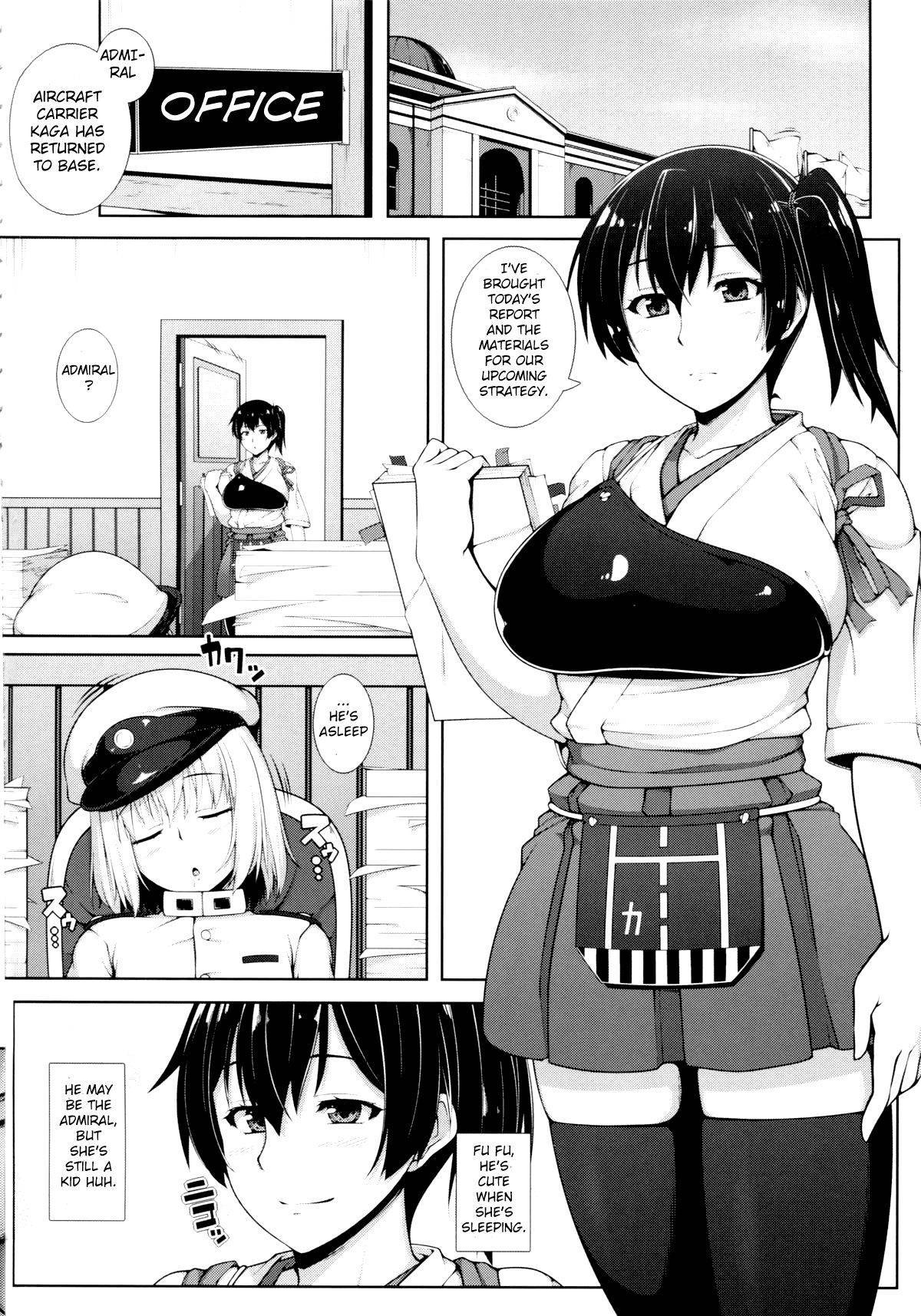 (C88) [Banana Koubou (Ao Banana)] Kaga-san wa Inran Onee-chan (Kantai Collection -KanColle-) [English] [hardcase8translates]