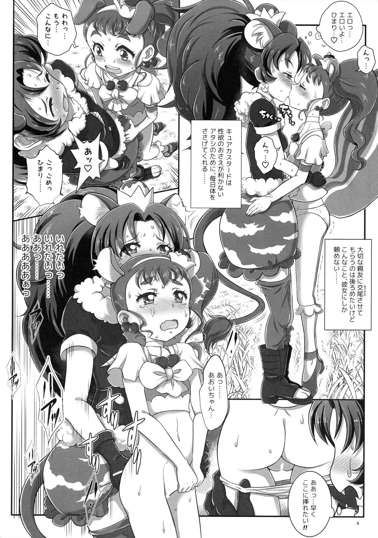 (COMIC1☆15) [Oboro & Tempo Gensui Dou (Tempo Gensui)] Gelato x Custard Chou Kawaii Yuri H (Kirakira PreCure a la Mode)