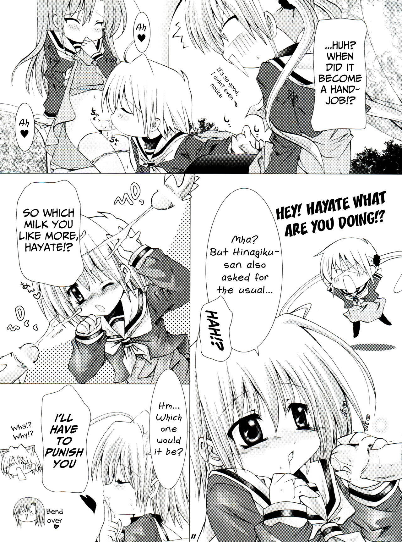 [B-CREWS (Karen Kyuu, Shido Mayuru)] Hayate ni Milk o (Hayate no Gotoku!) [English] [Mongolfier]