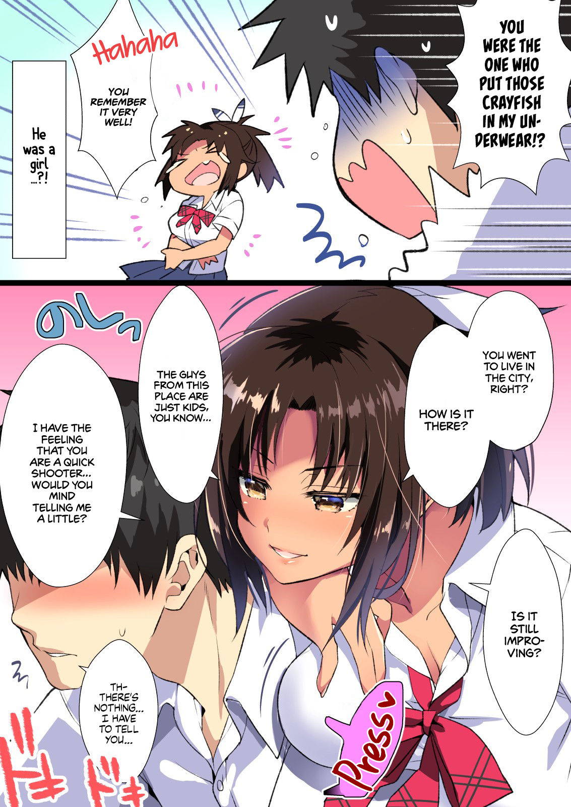 [Mebae Kyoudou] Inaka Osananajimi wa Hatsujouchuu! ~Muchimuchi Dosukebe Bitch ni Seichou Shita Osananajimi to Namahame Seikatsu~ [English] [HentaIsLife Scans + Hellsin]