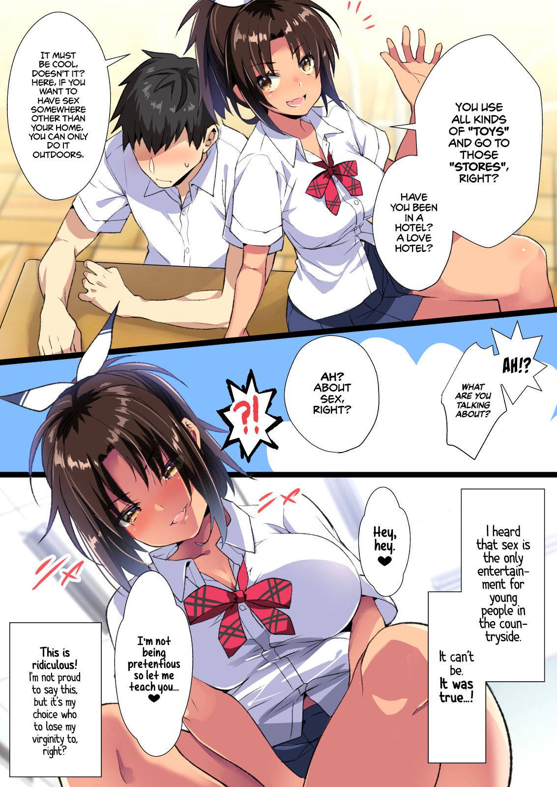 [Mebae Kyoudou] Inaka Osananajimi wa Hatsujouchuu! ~Muchimuchi Dosukebe Bitch ni Seichou Shita Osananajimi to Namahame Seikatsu~ [English] [HentaIsLife Scans + Hellsin]