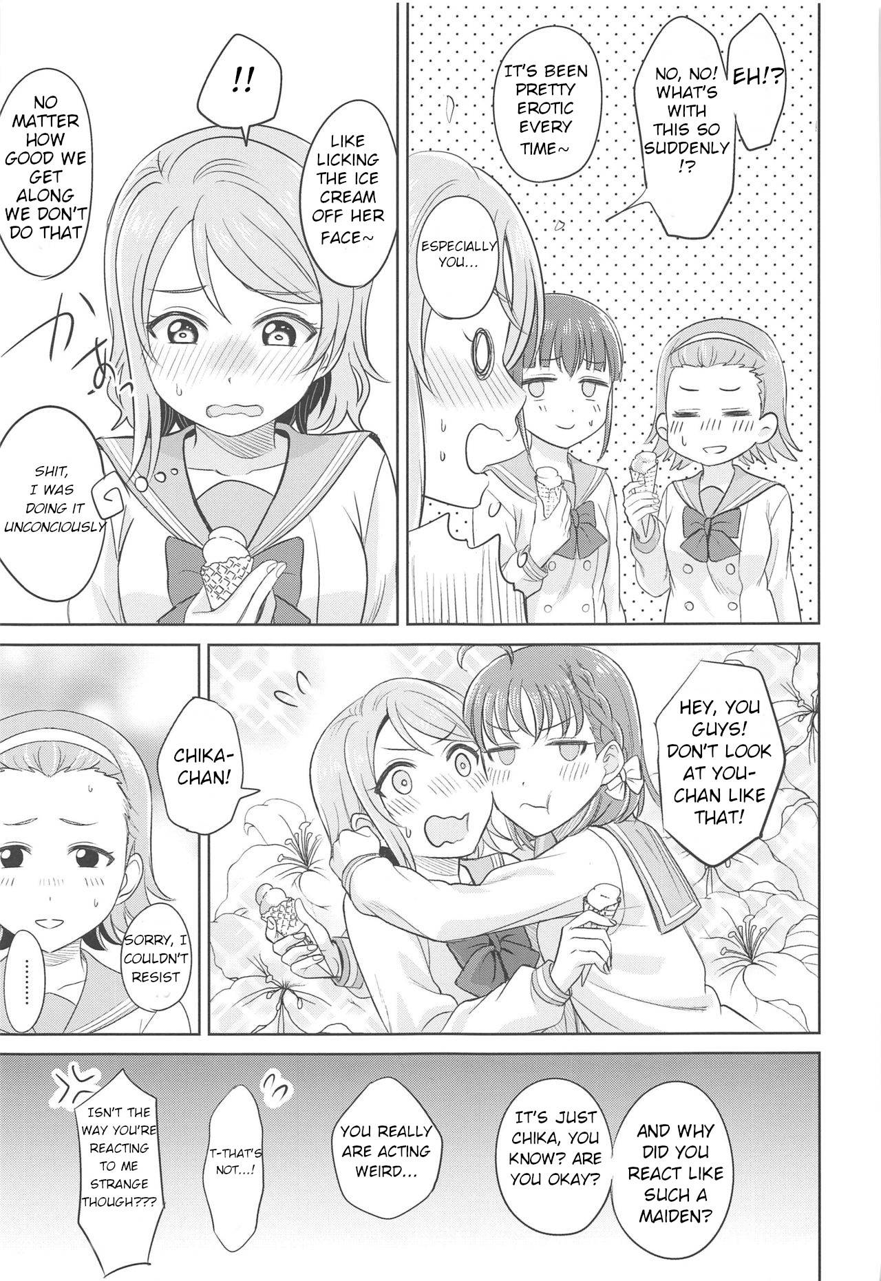 [Mushiyaki!! (Kanbayashi Makoto)] YOU CHIKA XOXO (Love Live! Sunshine!!) [English]