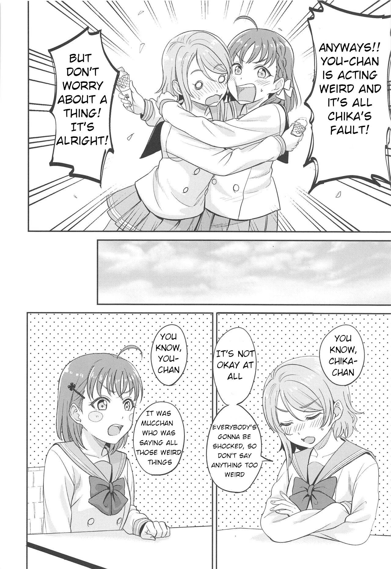 [Mushiyaki!! (Kanbayashi Makoto)] YOU CHIKA XOXO (Love Live! Sunshine!!) [English]