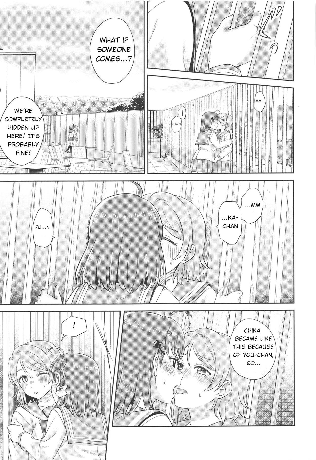 [Mushiyaki!! (Kanbayashi Makoto)] YOU CHIKA XOXO (Love Live! Sunshine!!) [English]