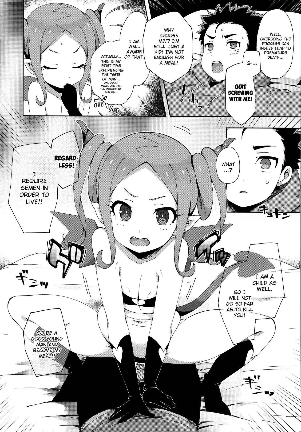 (COMITIA128) [imotare (moyori)] Hajimete wa Succubus [English] {Hennojin} [Decensored]