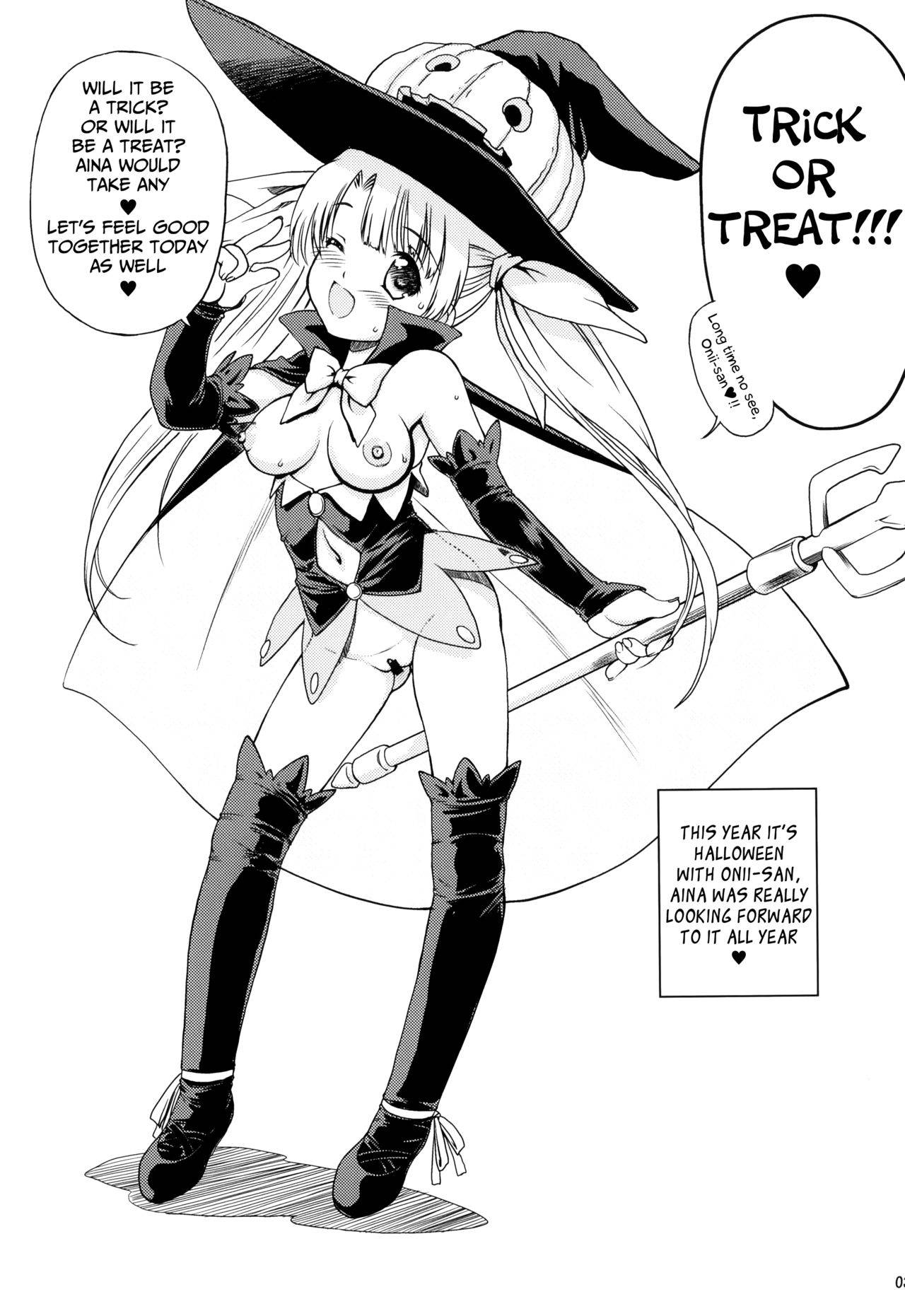 (SC53) [Idenshi no Fune, Jibaku-System (Nanjou Asuka, Suzuki Amaharu)] Trick or Treat!! / Kyonyuu Shougakusei Halloween [English]