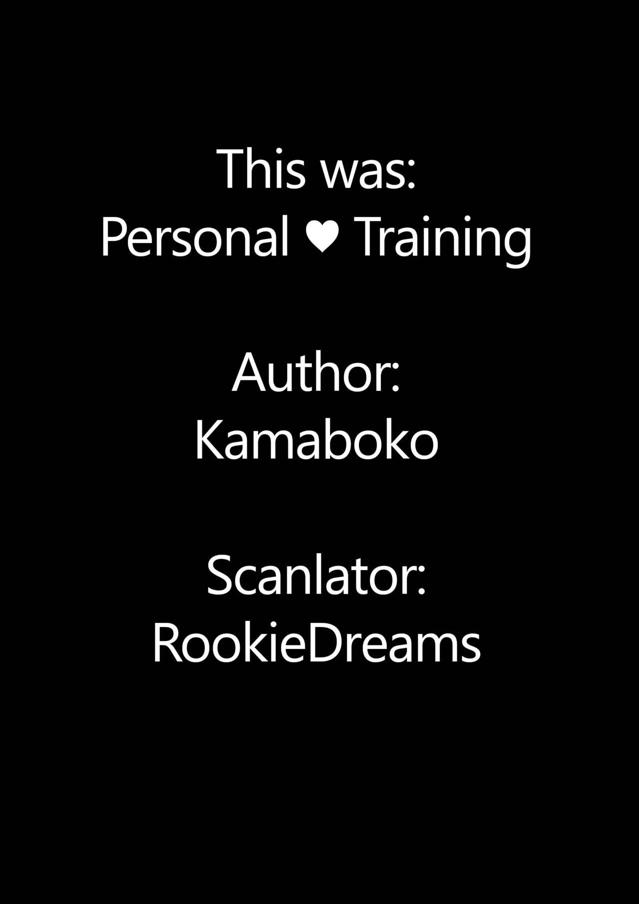 [Kamaboko] Personal Training (COMIC HOTMILK 2020-12) [English] [RookieDreamsScanalation] [Digital]