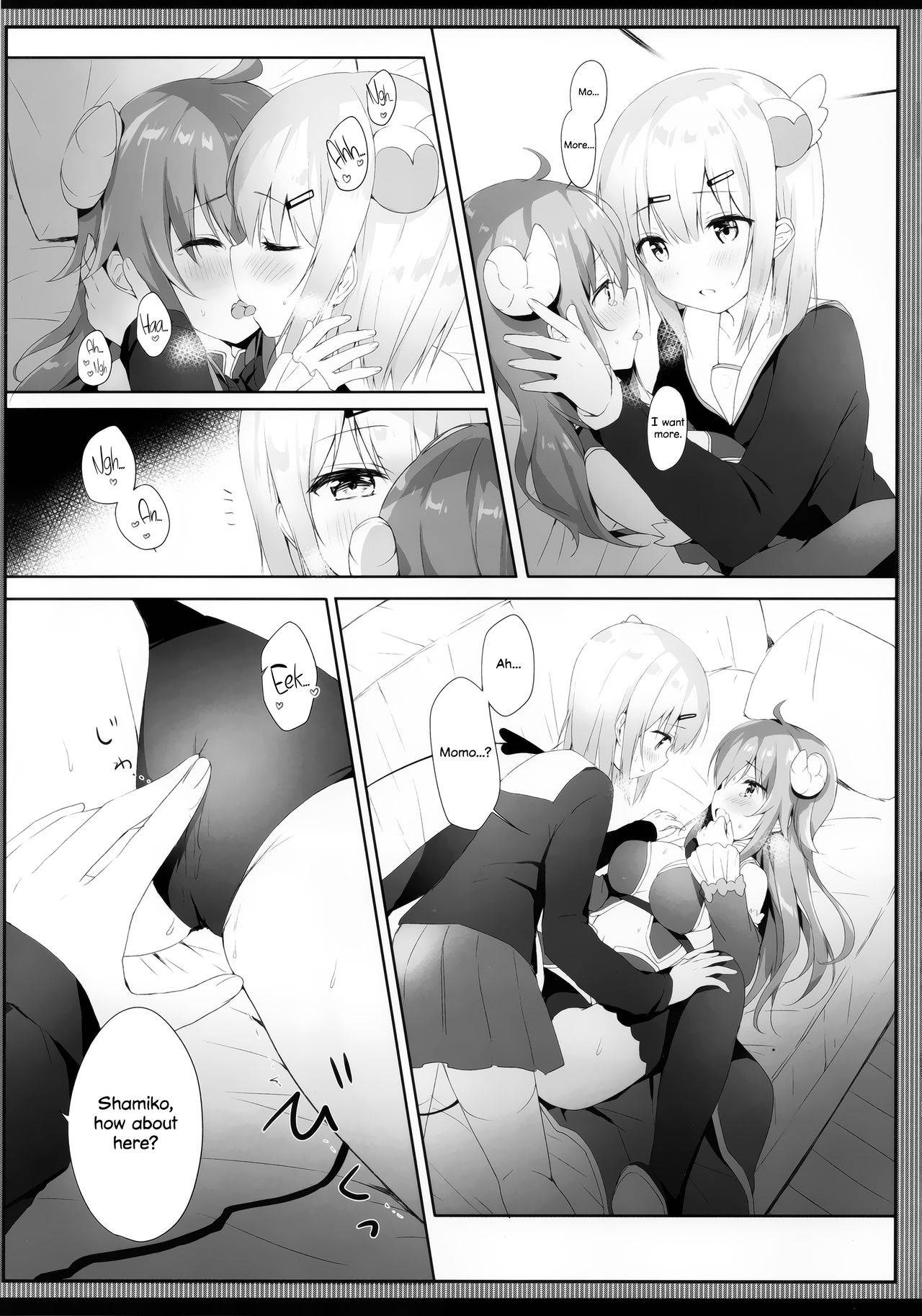 [Ame Usagi (Amedamacon)] Shamiko wa Yokoshima Mazoku dattan da ne (Machikado Mazoku) [English] [Yuri Trap Scans + Marv]