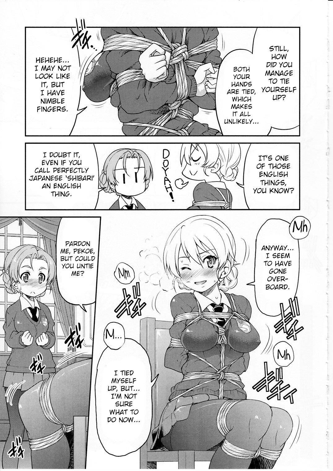 (C91) [Ponyfarm (Inoue Yoshihisa)] Darjeeling-sama Ichiban Shibari (Girls und Panzer) [English] [CrowKarasu]