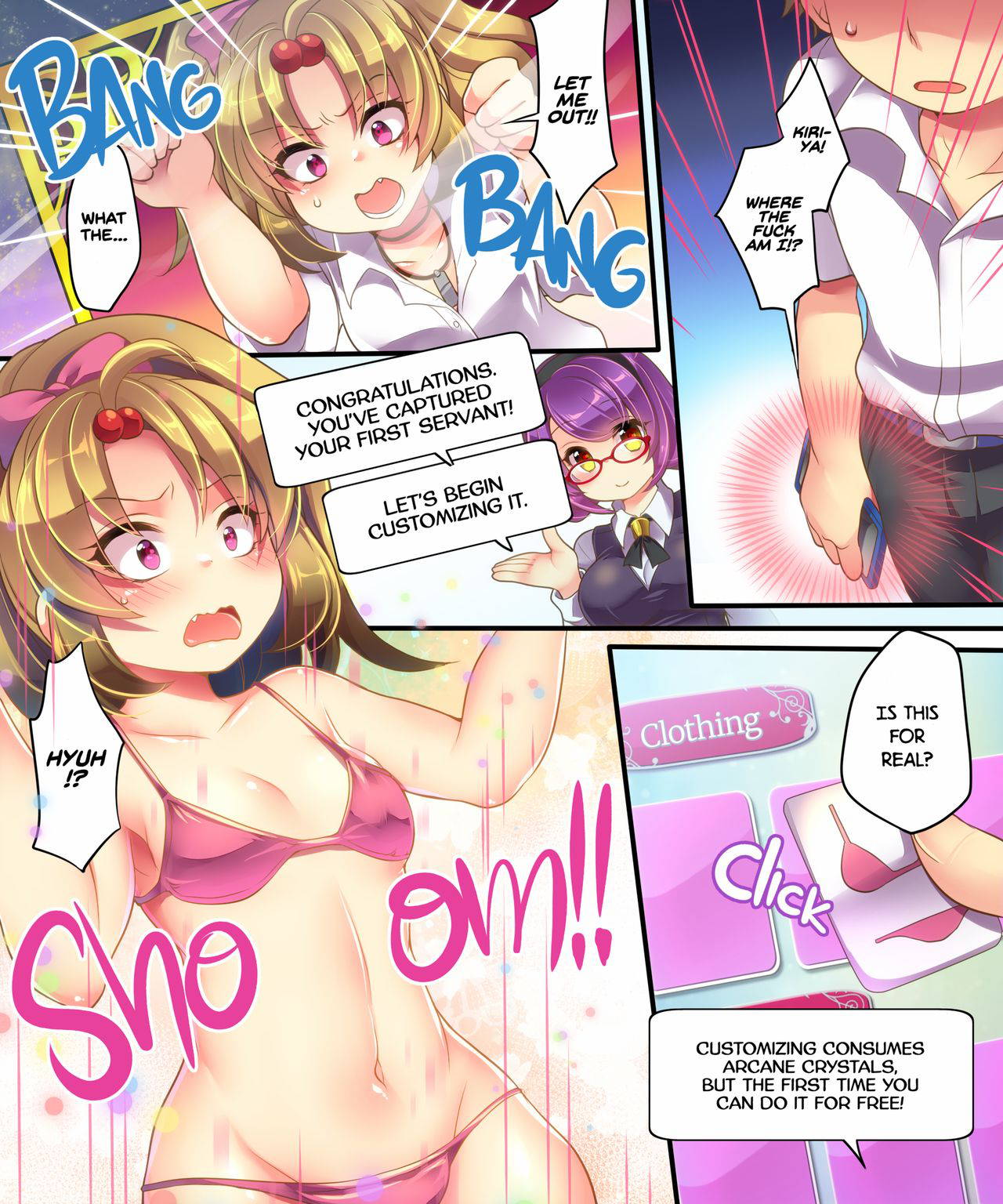 [Ue ni Aru Mikan (Reitou Mikan, Amulai)] Mahou no Appli de Shinyuu o TS Servant ni Shite mita Kekka www | What Happens When You Gender Bend Close Friends With A Magic App lol [English] {2d-market.com} [Decensored] [Digital]