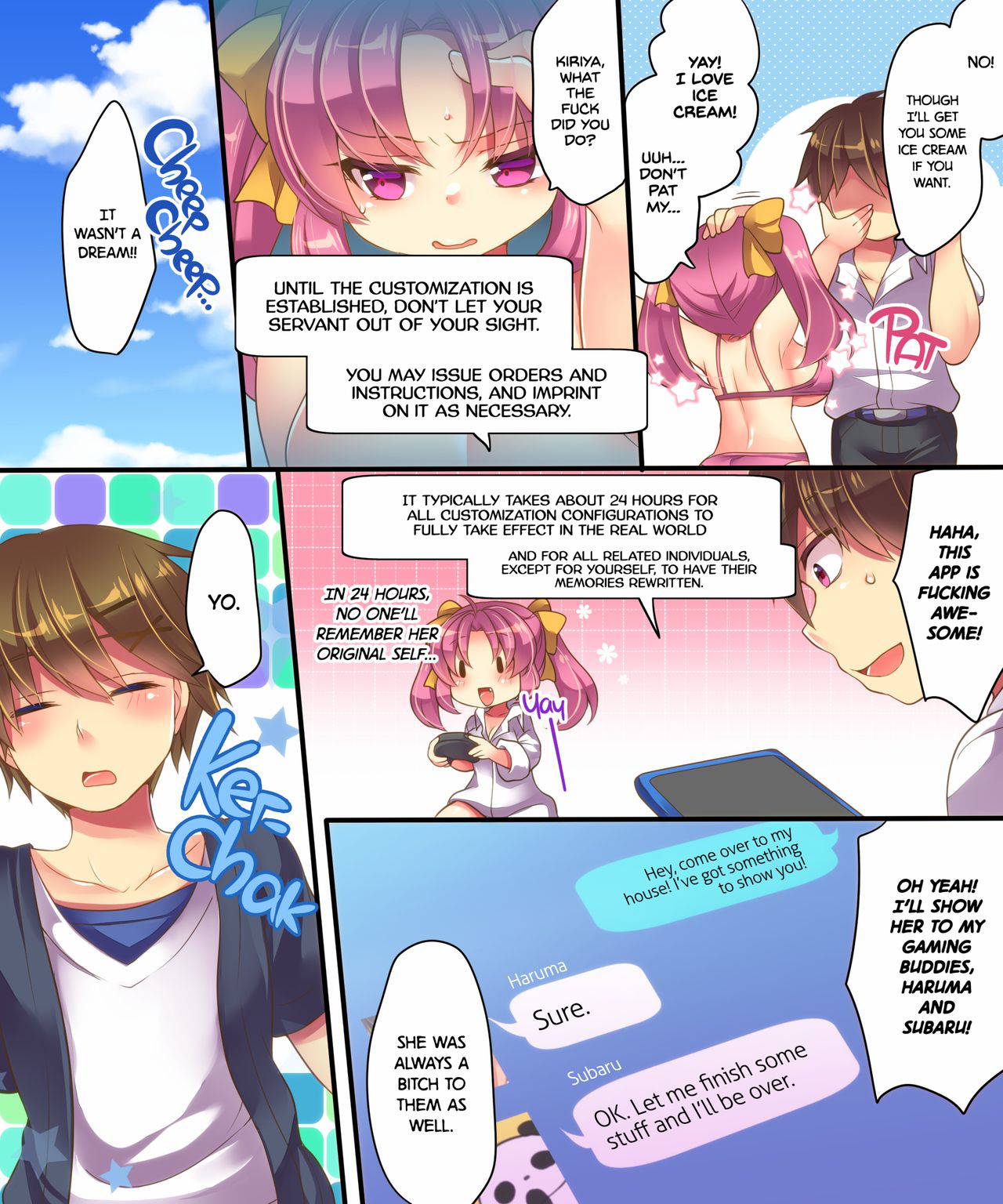 [Ue ni Aru Mikan (Reitou Mikan, Amulai)] Mahou no Appli de Shinyuu o TS Servant ni Shite mita Kekka www | What Happens When You Gender Bend Close Friends With A Magic App lol [English] {2d-market.com} [Decensored] [Digital]