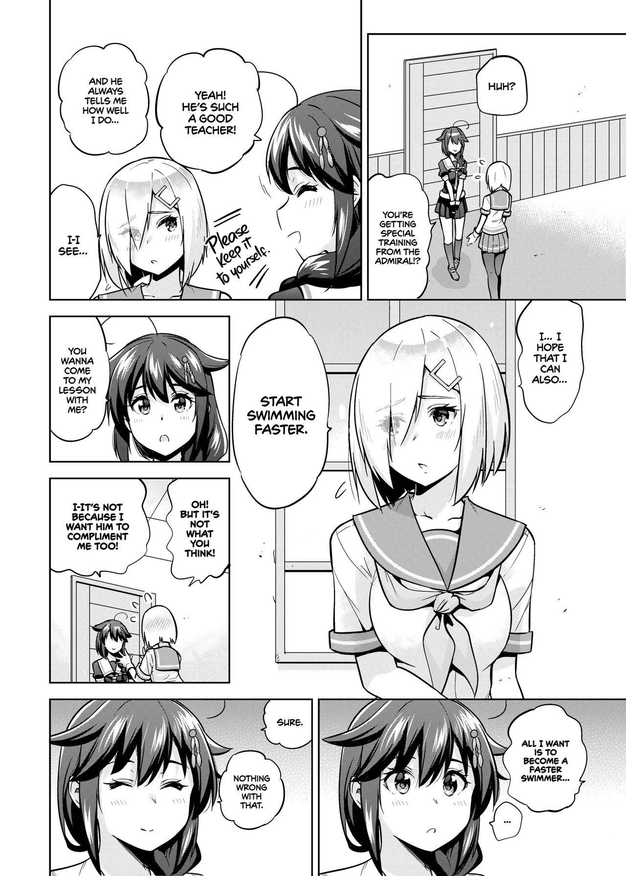 [sarfatation (Sarfata)] Kyouei-Mizugi na Shigure-chan to Hamakaze-san to. | Shigure and Hamakaze in Racing Swimsuits (Kantai Collection -KanColle-) [English] {2d-market.com} [Decensored] [Digital]