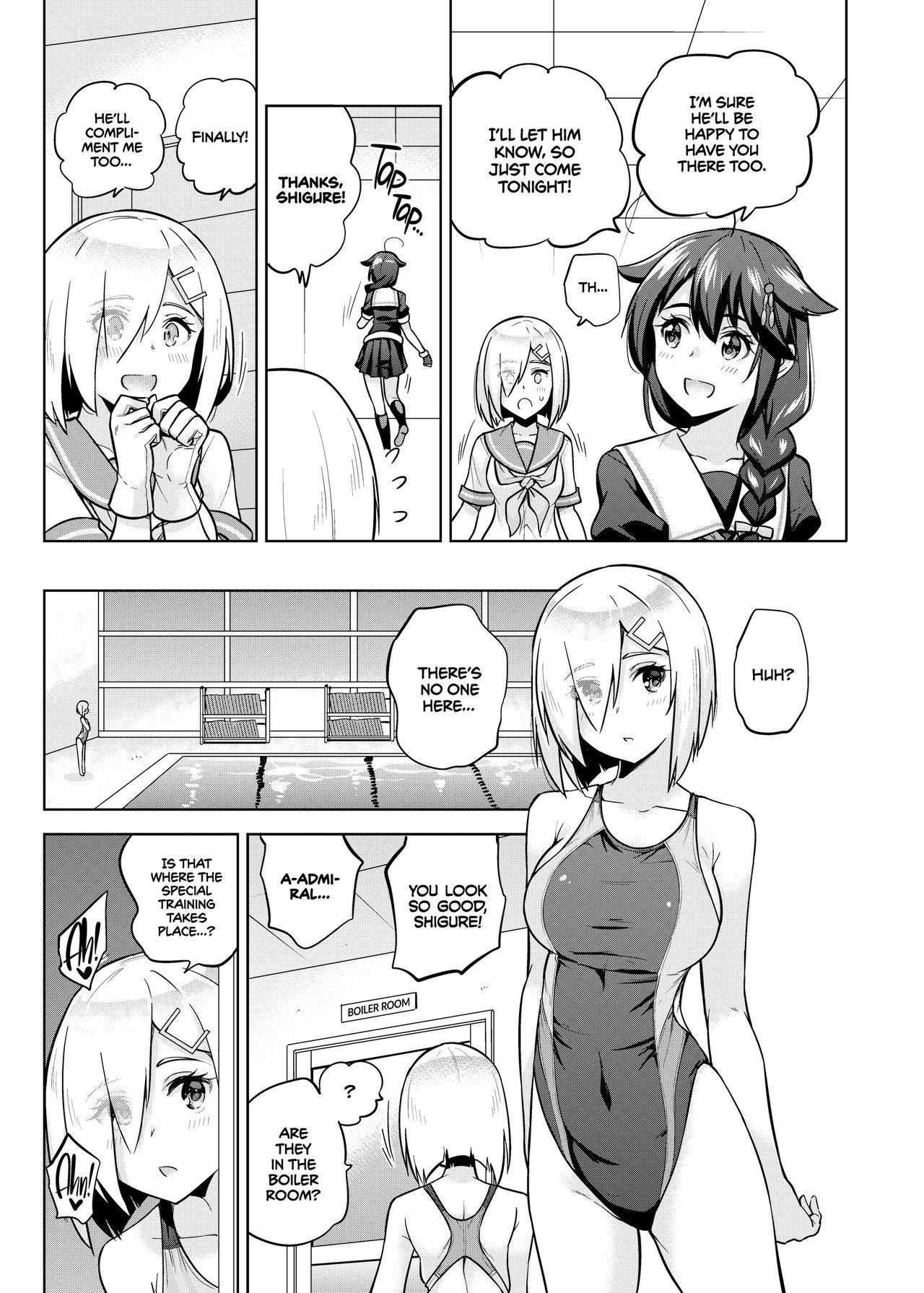 [sarfatation (Sarfata)] Kyouei-Mizugi na Shigure-chan to Hamakaze-san to. | Shigure and Hamakaze in Racing Swimsuits (Kantai Collection -KanColle-) [English] {2d-market.com} [Decensored] [Digital]