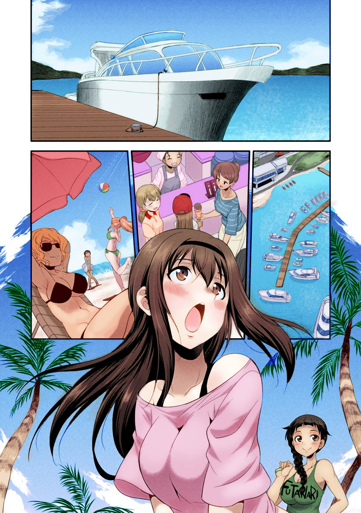 [Kaguya] Futanarijima ~The Queen of Penis~ Ch. 1 [Decensored] [Colored] {QMOcolor}