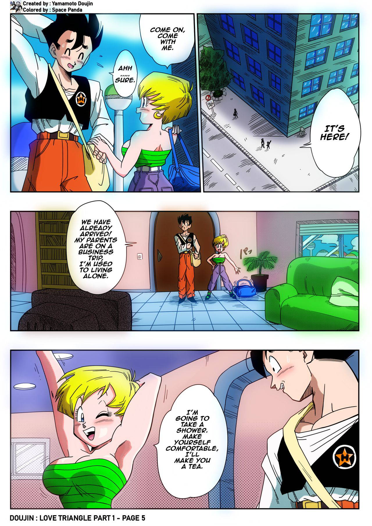 Love Triangle - Part 1  [Yamamoto Doujin] [Space Panda] (English)(Colorized)(Partially Uncensored)