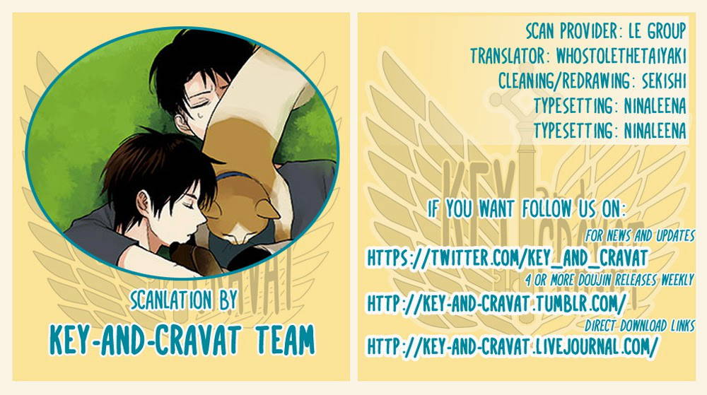 [Tokinokouji (Omatsu)] The Black and White Cat and Levi-san (Shingeki no Kyojin) [English] [Key-and-Cravat]