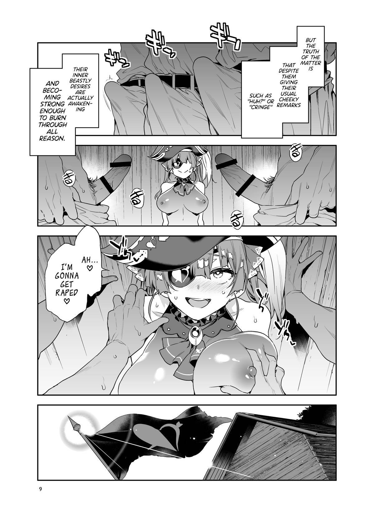 [Alice no Takarabako (Mizuryu Kei)] Marine Senchou wa Hi Goui no Ue de Wakarasaretai | Captain Marine Wants to be Raped in a Non-Consensual Manner (Houshou Marine) [English] [Cave Translations] [Digital]